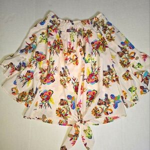 Off Shoulder Floral Blouse